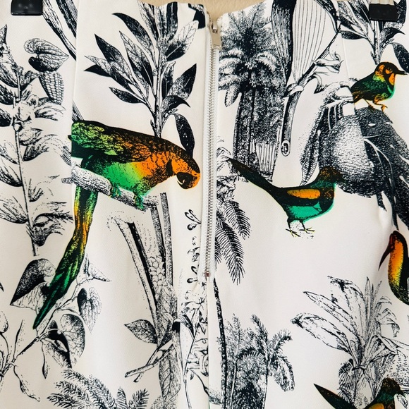 Catherine Malandrino Bird Tropical Print Pencil Skirt Size 6 - Picture 4 of 7